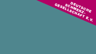 Dunkelgrüne Kachel mit dem Blickfang "Deutsche Schmerzgesellschaft e.V."